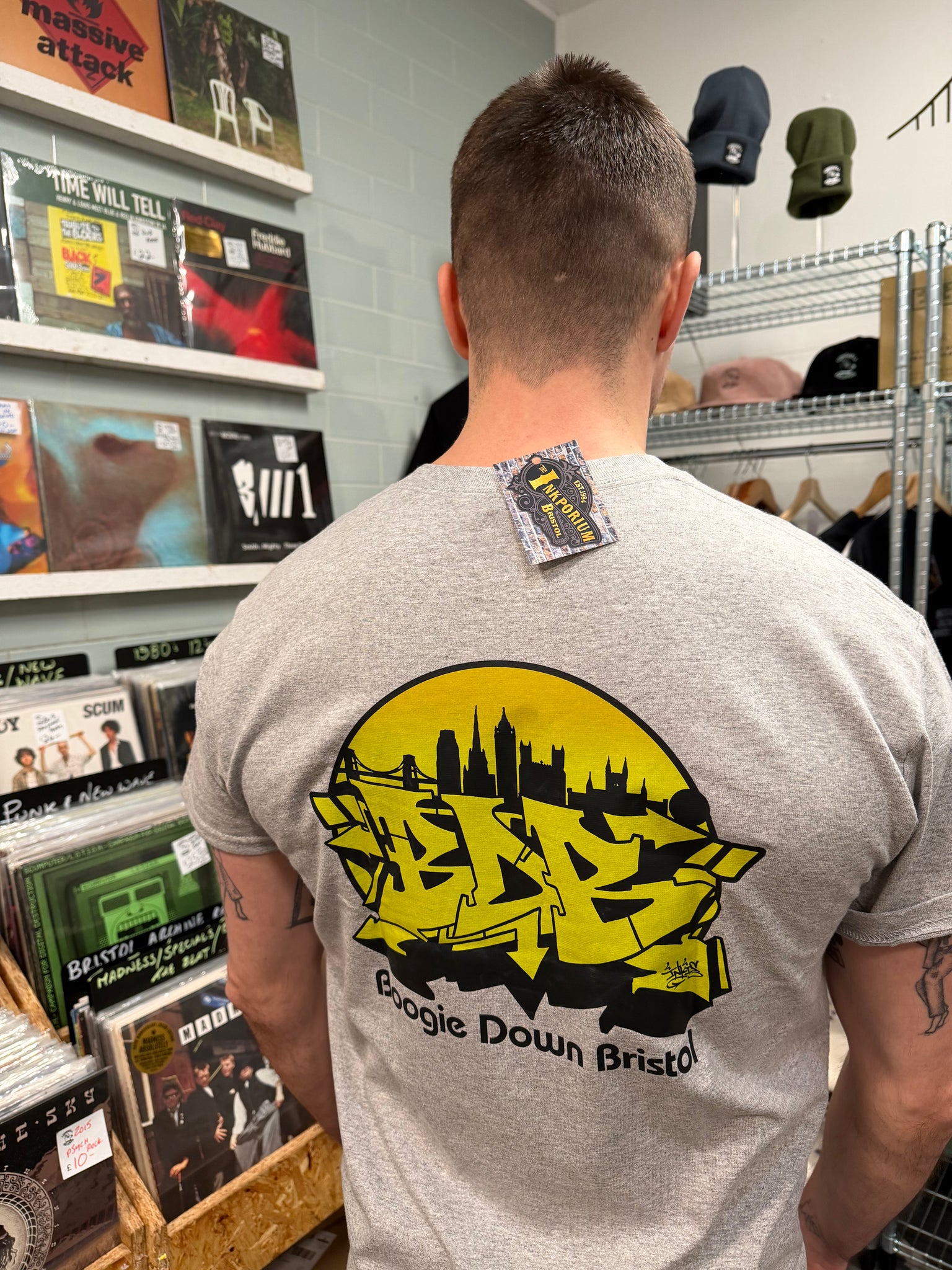 Super Disco Boogie Down Bristol T- Shirt Design by INKIE GREY