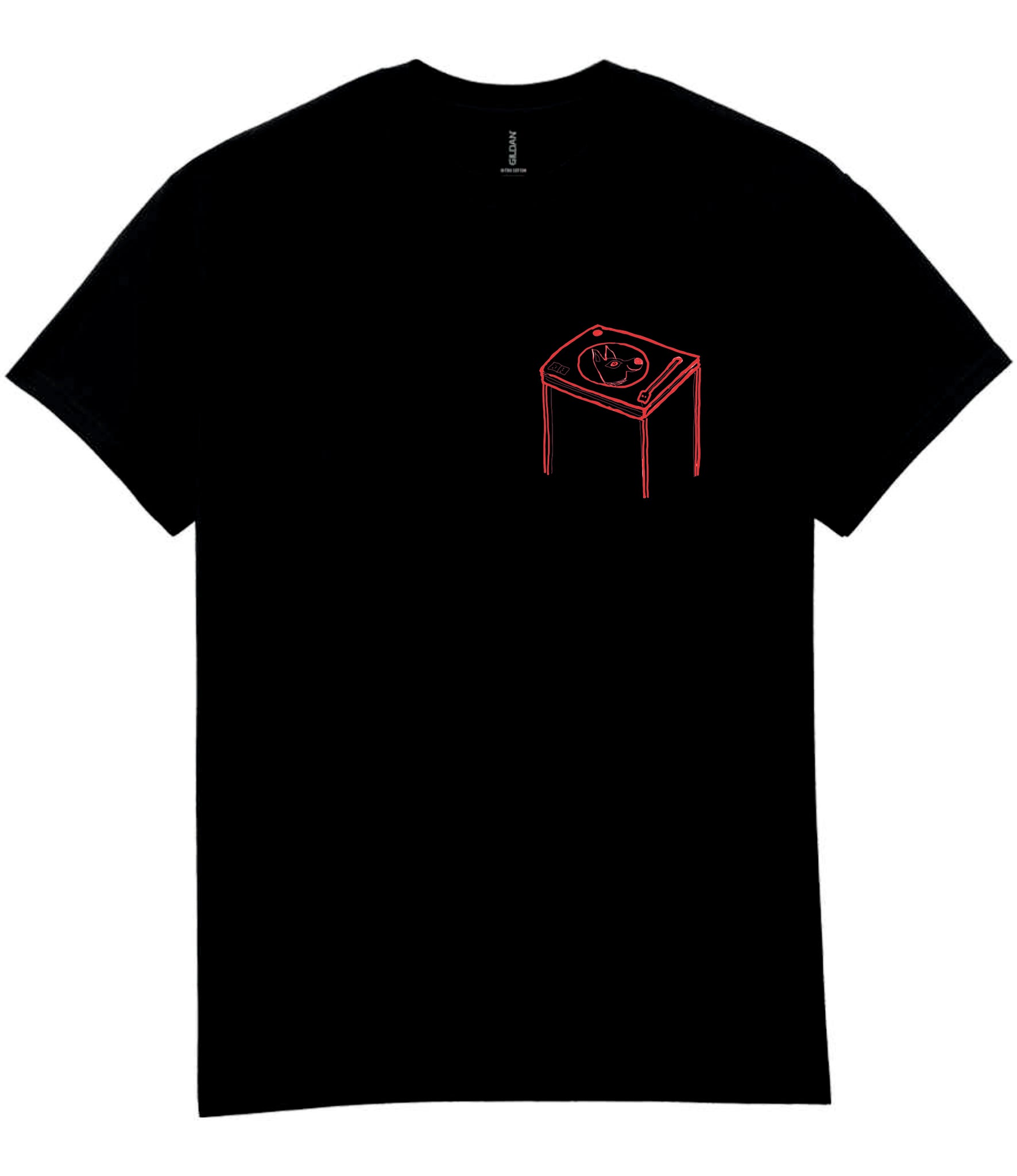 LONGWELL RECORDS TURNTABLE BLACK T SHIRT