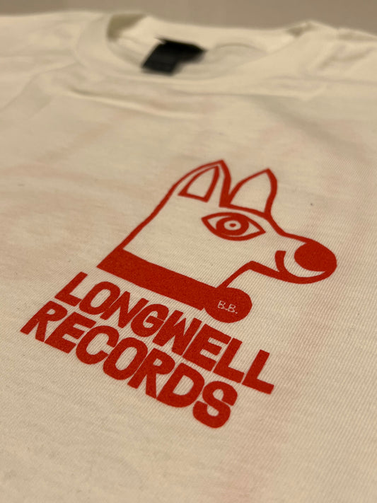 LONGWELL RECORDS 2025 NEW SEASON T SHIRT WHITE RED PRINT