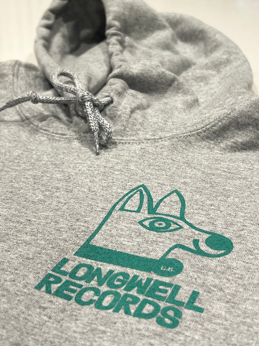 LONGWELL RECORDS 2025 NEW SEASON HOODIE GREY GREEN PRINT