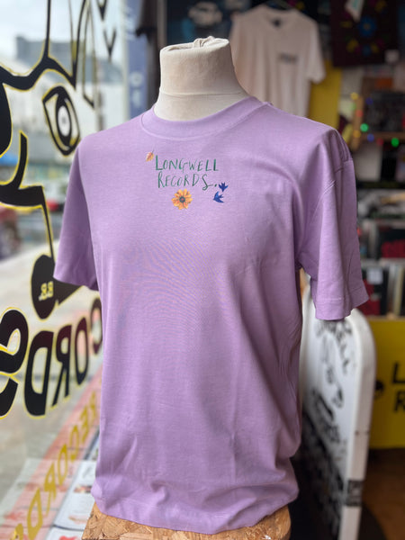 Laura Nye x Longwell Records Autumn Collection Tee shirt LAVENDER