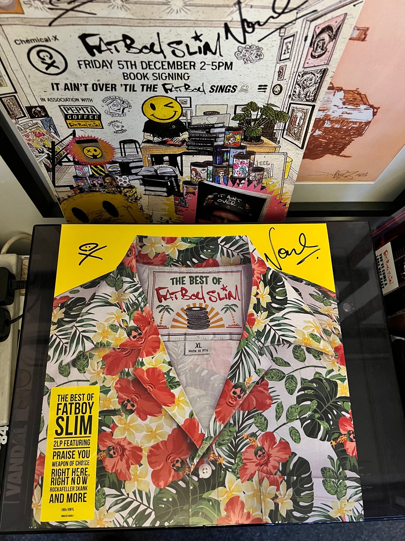 SIGNED FATBOY SLIM ALBUM THE BEST OF FATBOY SLIM PROFITS TO KEYNSHAM FOOD BANK