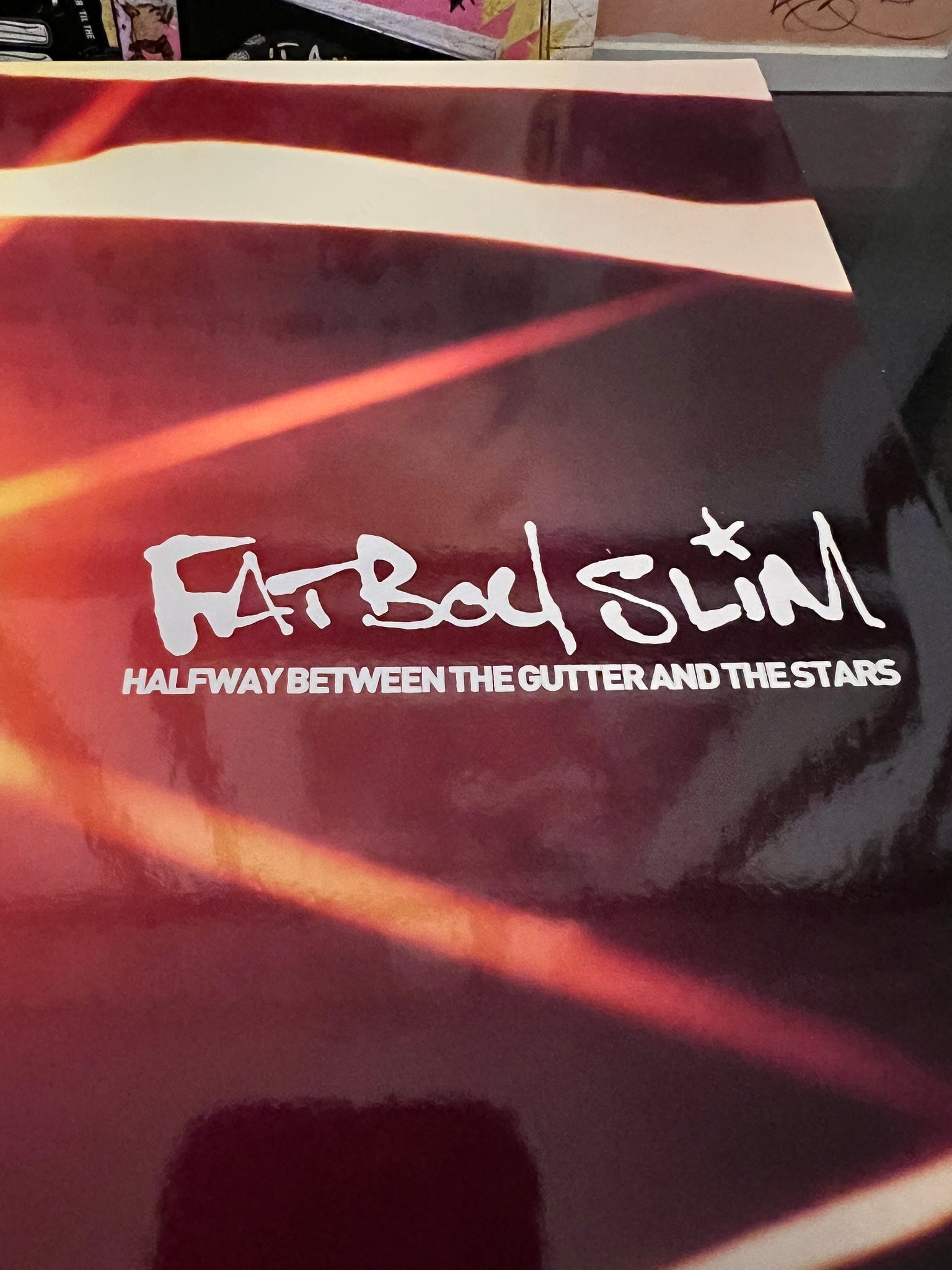 SIGNED FATBOY SLIM HALFWAY BETWEEN THE GUTTER & THE STARS ALBUM PROFITS TO KEYNSHAM FOOD BANK