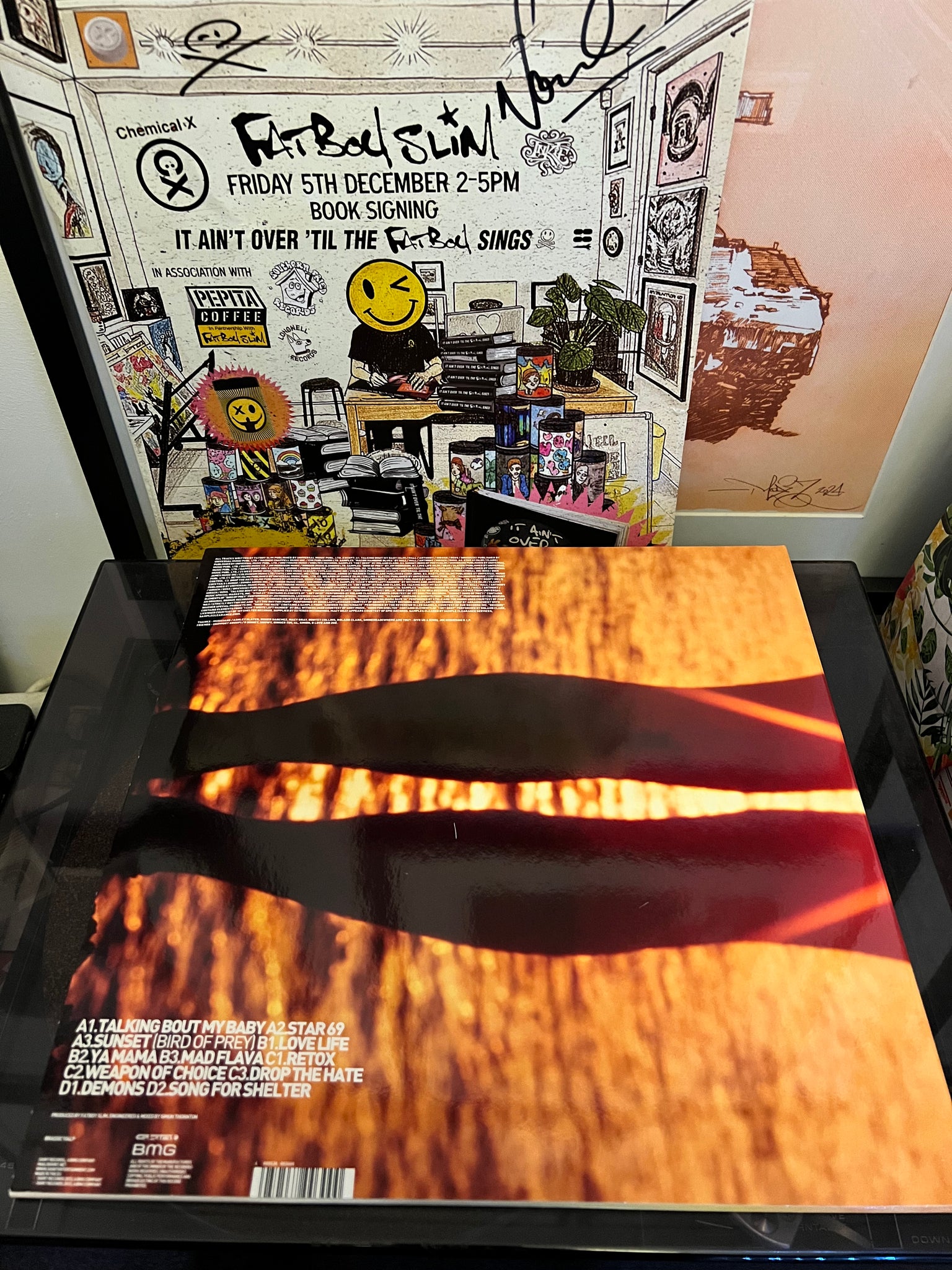 SIGNED FATBOY SLIM HALFWAY BETWEEN THE GUTTER & THE STARS ALBUM PROFITS TO KEYNSHAM FOOD BANK