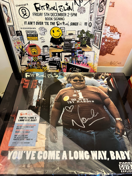 SIGNED FATBOY SLIM YOU'VE COME ALONG WAY BABY! ALBUM PROFITS TO KEYNSHAM FOOD BANK