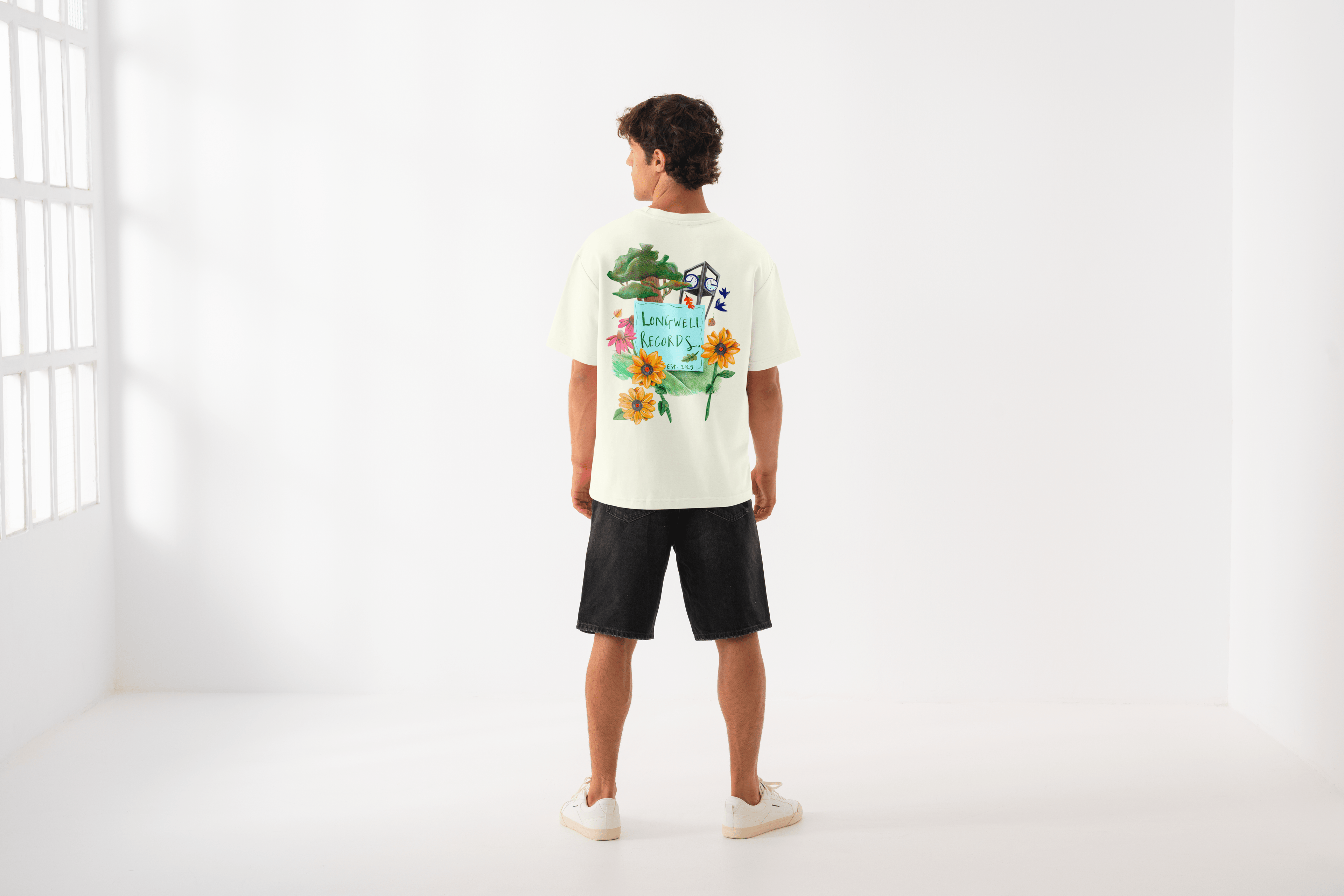 Laura Nye x Longwell Records Autumn Collection Tee shirt Ivory